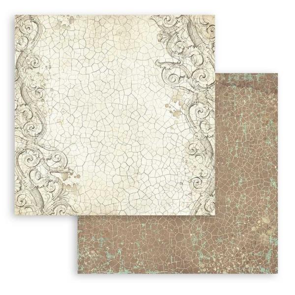 Stamperia - Designpapier "Brocante Antiques Backgrounds" Paper Pack 8x8 Inch - 10 Bogen