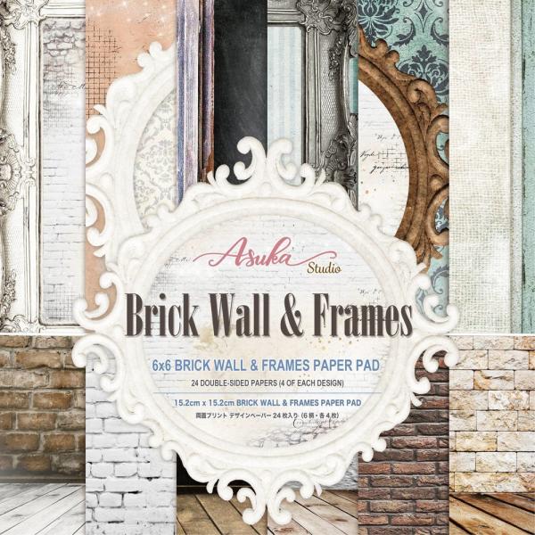 Memory Place - Designpapier "Brick Wall & Frames" Paper Pack 6x6 Inch - 24 Bogen