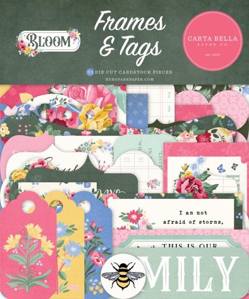 Carta Bella - Stanzteile & Anhänger "Bloom" Ephemera Frames & Tags