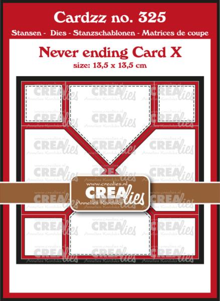 Crealies - Stanzschablone "No. 325 Never Ending Card X" Cardzz Dies