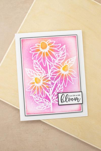 Crafters Companion - Schablone "Classic Echinaceas" Stencil