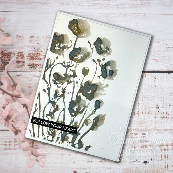 Creative Expressions - Gummistempel A6 "Poppy Patch" Rubber Stamp