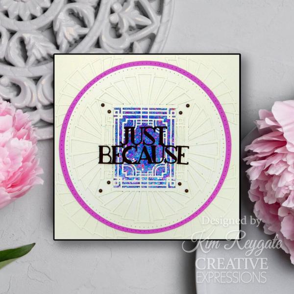 Creative Expressions - Stanzschablone "Art Deco Just Because" Craft Dies Mini Design by Sue Wilson
