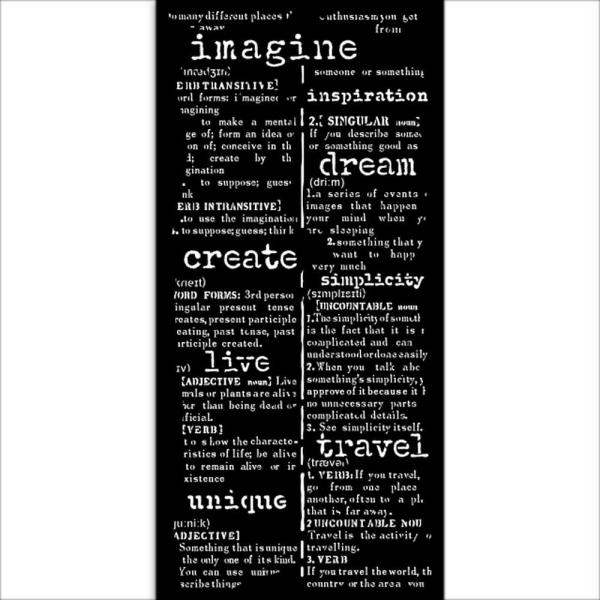 Stamperia - Schablone 12x25cm "Dictionary" Stencil