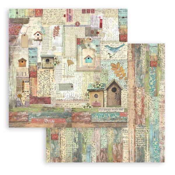 Stamperia - Designpapier "Garden" Paper Pack 8x8 Inch - 10 Bogen