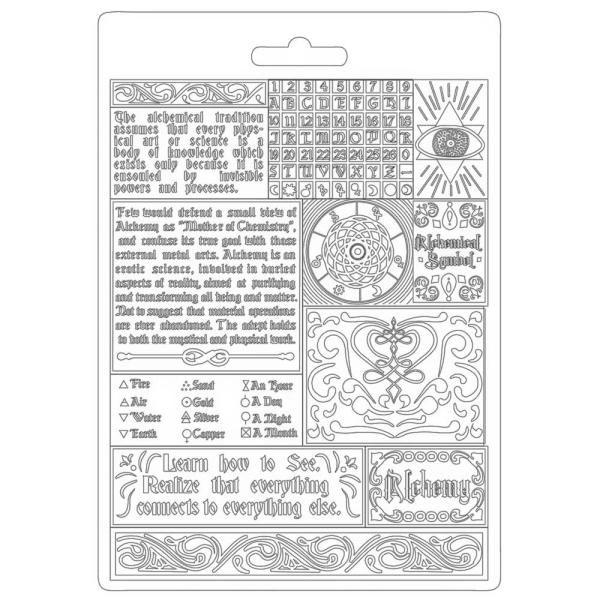Stamperia - Gießform A5 "Alchemy Writings" Soft Mould 