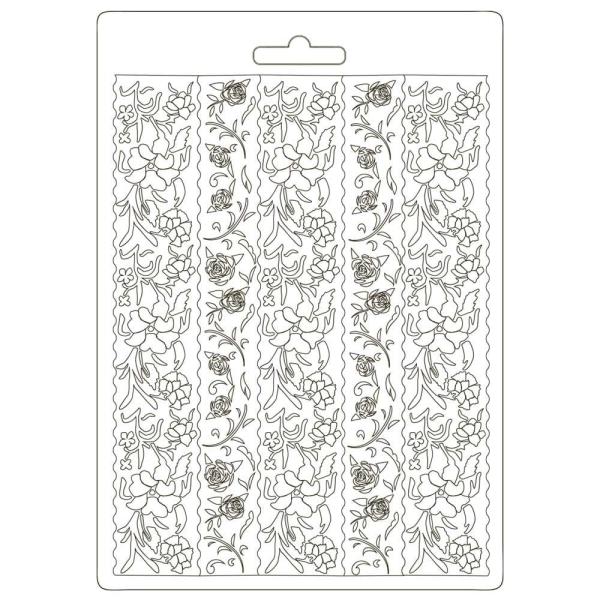 Stamperia - Gießform A5 "Alice Borders" Soft Mould 