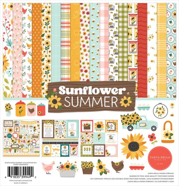 Carta Bella - Designpapier "Sunflower Summer" Collection Kit 12x12 Inch - 12 Bogen  