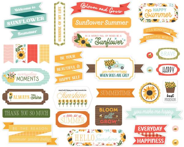 Carta Bella - Stanzteile "Sunflower Summer" Ephemera