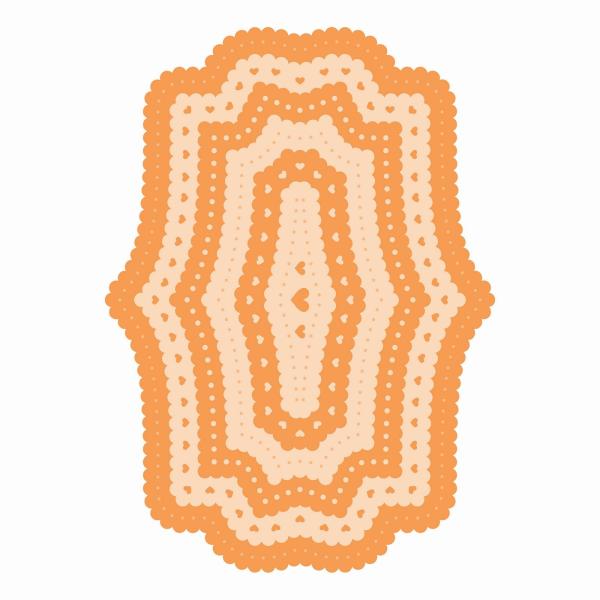 Tonic Studios - Stanzschablone "Scalloped heart" Dies 