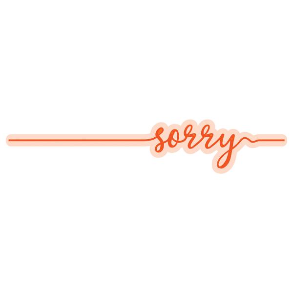 Tonic Studios - Stanzschablone "Sorry" Dies 