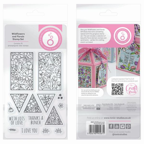 Tonic Studios - Stempelset "Dimensions floral box" Clear Stamps