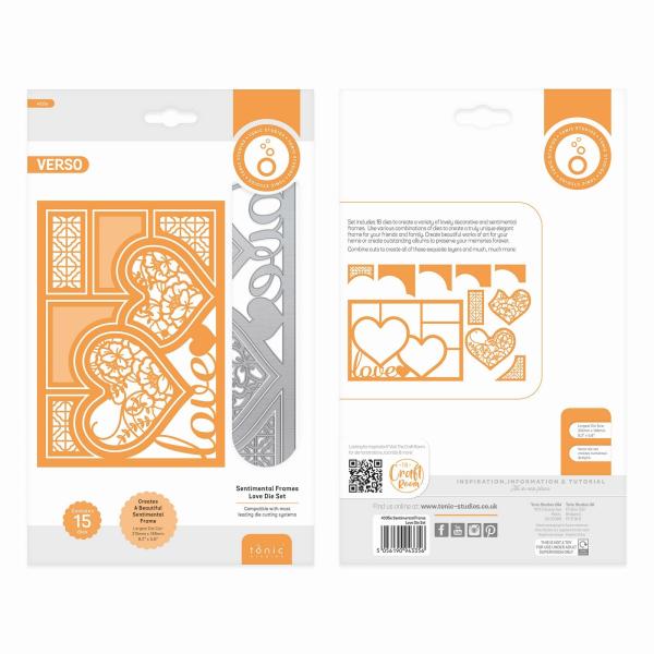 Tonic Studios - Stanzschablone "Essentials sentimental frames Love" Dies 