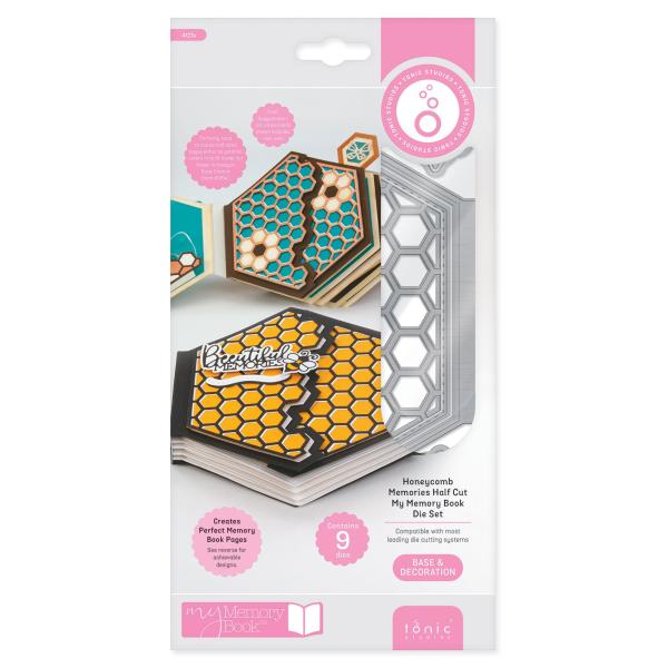 Tonic Studios - Stanzschablone "Honeycomb memory half cut my memorie book" Dies 