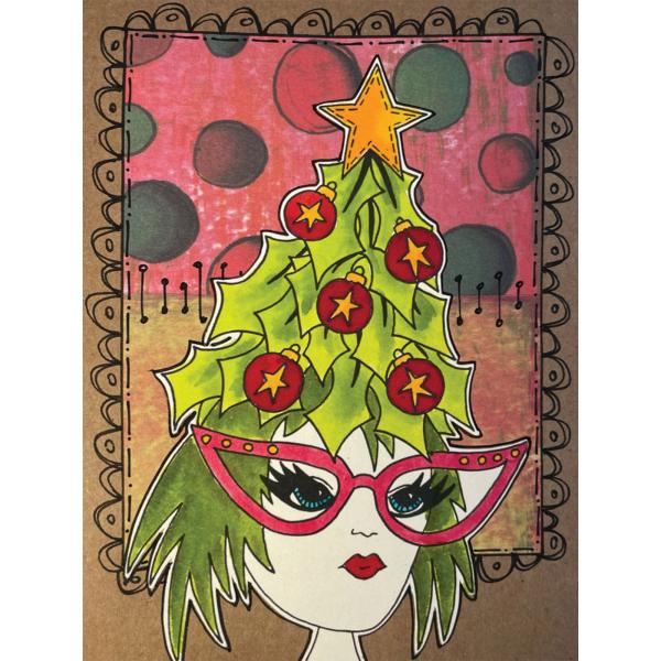 Ranger Ink - Stempelset "Tree topper" Dylusions Cling Stamp 