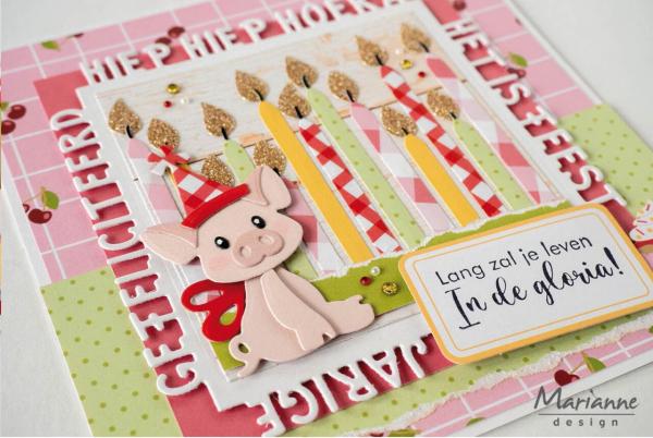 Marianne Design - Präge- und Stanzschalone "Eline's Pig Family" Collectables Dies