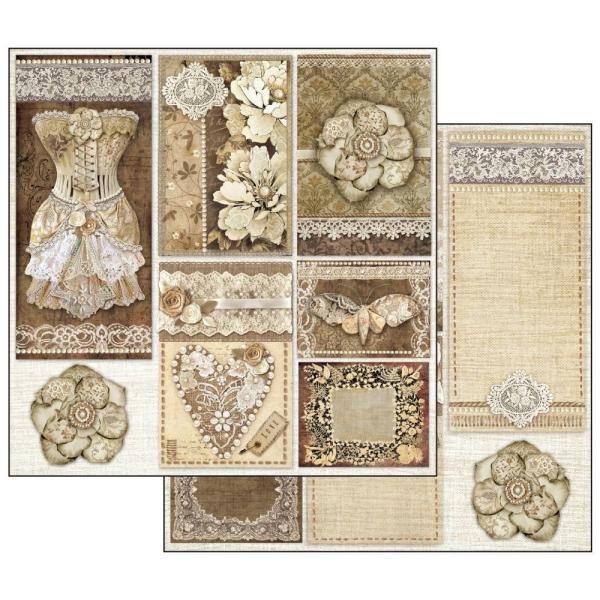 Stamperia - Designpapier "Old Lace" Paper Pack 12x12 Inch - 10 Bogen