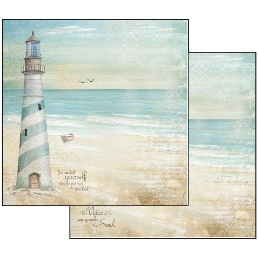Stamperia - Designpapier "Sea Land" Paper Pack 12x12 Inch - 10 Bogen