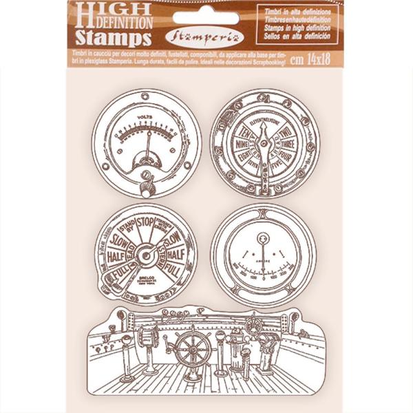 Stamperia - Naturkautschukstempel "Lady Vagabond Lifestyle Enginess" Natural Rubber Stamp