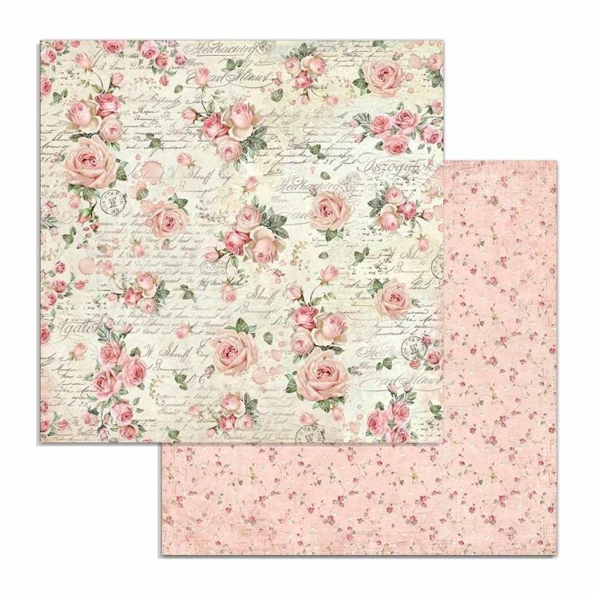 Stamperia - Designpapier "Pink Christmas" Paper Pack 6x6 Inch - 10 Bogen