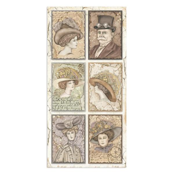 Stamperia - Designpapier "Lady Vagabond Lifestyle " Paper Pack 6x12 Inch - 10 Bogen