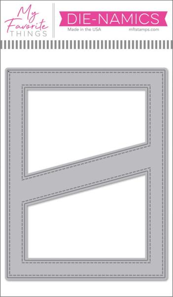 My Favorite Things - Stanzschablone "Stitched Diagonal Center Strip Cover-Up" Die-namics