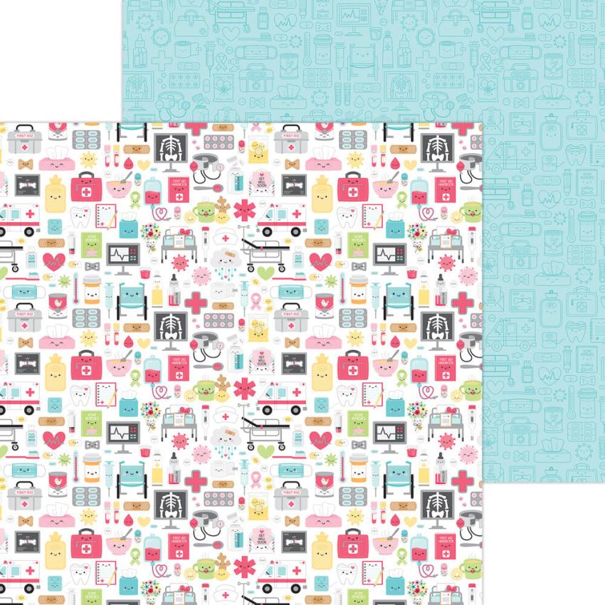 Doodlebug Design - Designpapier  "Happy Healing" Paper Pack 12x12 Inch - 12 Bogen