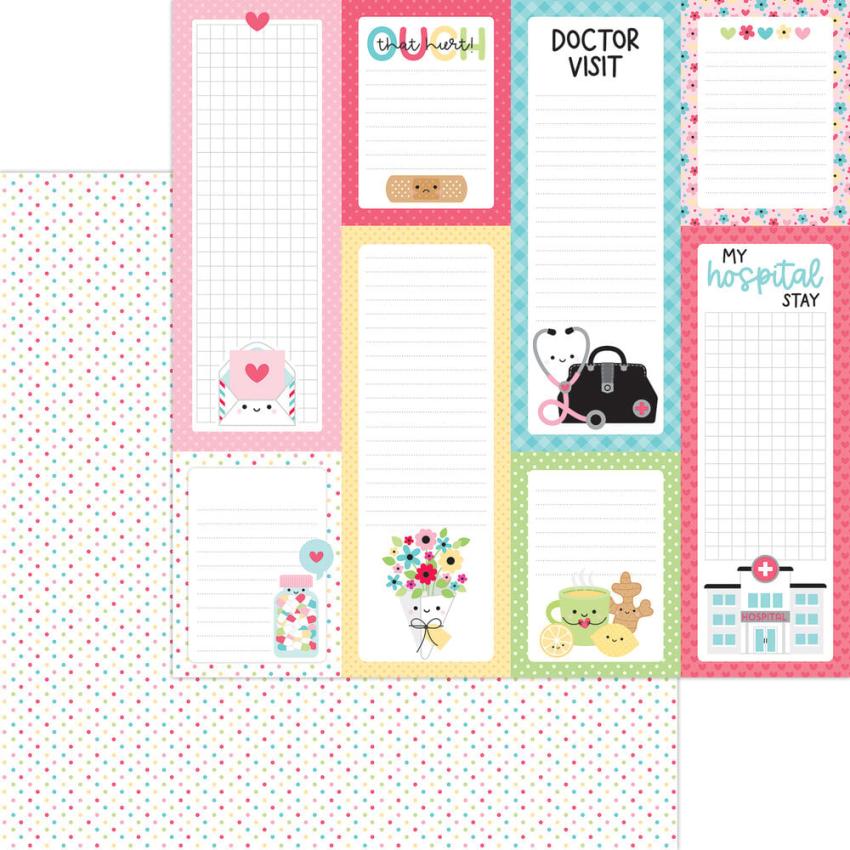 Doodlebug Design - Designpapier  "Happy Healing" Paper Pack 12x12 Inch - 12 Bogen