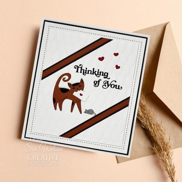 Creative Expressions - Stanzschablone "Thinking of You" Shadowed Sentiments Dies Mini Design by Sue Wilson