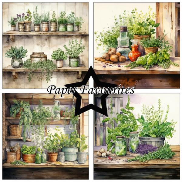 Paper Favourites - Designpapier "Herbs" Paper Pack 6x6 Inch - 24 Bogen