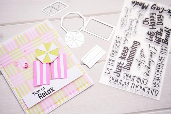 Sizzix - Stempelset "Beach Blankets & Brellas" Clear Stamps Design by Catherine Pooler