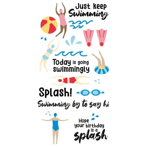 Sizzix - Stempelset "Synchronized Swimmers" Clear Stamps Design by Catherine Pooler