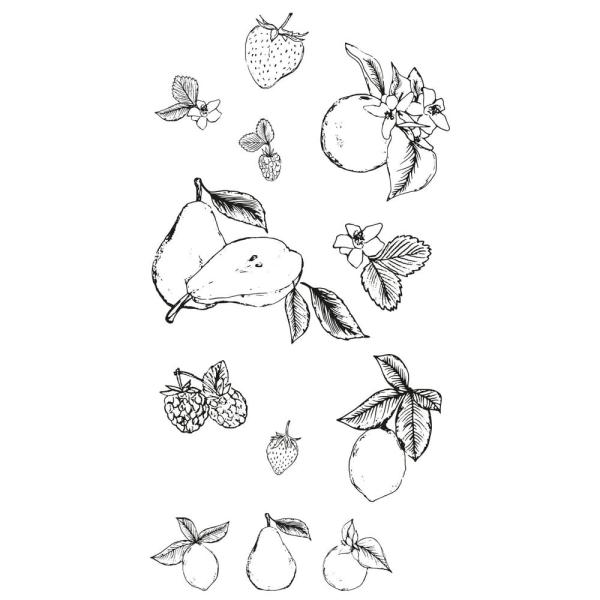 Sizzix - Stempelset "Botanical Fruit" Clear Stamps Design by Lisa Jones