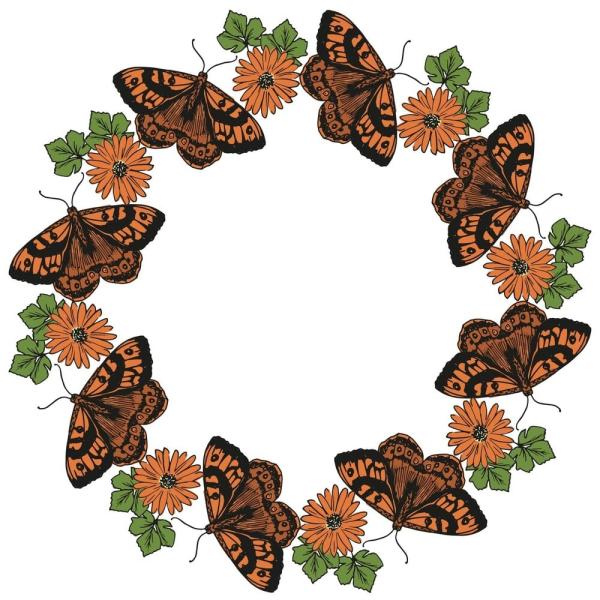 Sizzix - Stempelset "Nature Butterflies" Clear Stamps Design by Lisa Jones