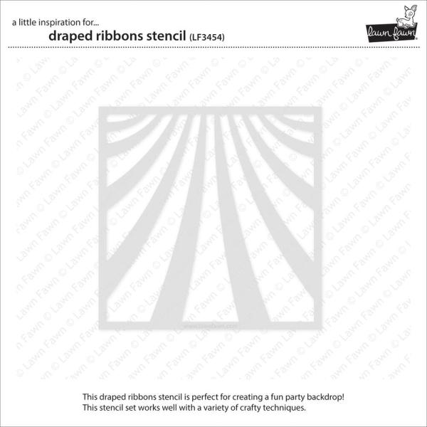 Lawn Fawn - Schablone "Draped Ribbons Lawn Clippings" Stencil
