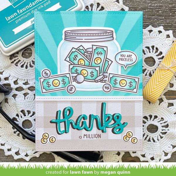 Lawn Fawn - Schablone "Draped Ribbons Lawn Clippings" Stencil
