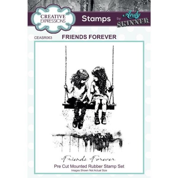Creative Expressions - Gummistempelset"Friends Forever" Rubber Stamp Design by Andy Skinner