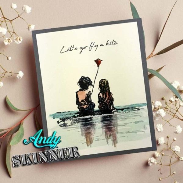 Creative Expressions - Gummistempelset"Let's Go fly A Kite" Rubber Stamp Design by Andy Skinner