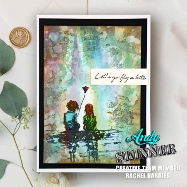 Creative Expressions - Gummistempelset"Let's Go fly A Kite" Rubber Stamp Design by Andy Skinner