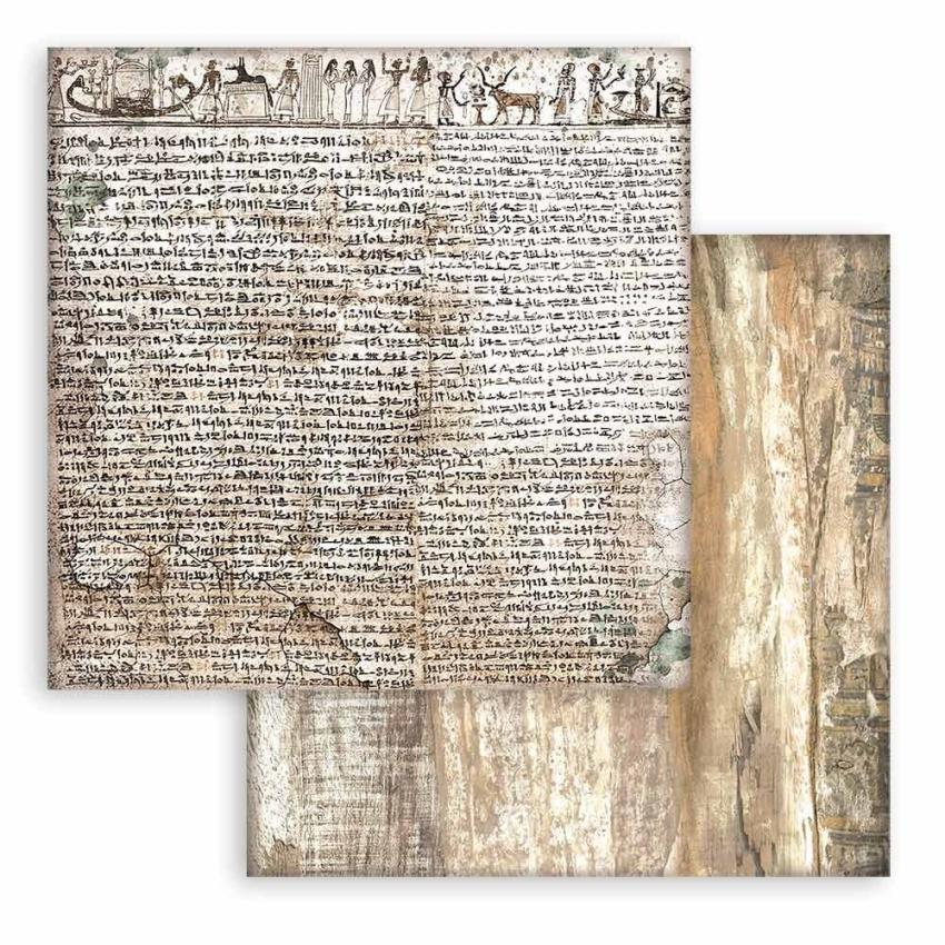 Stamperia - Designpapier "Land of Pharaohs Maxi Background" Paper Pack 12x12 Inch - 10 Bogen