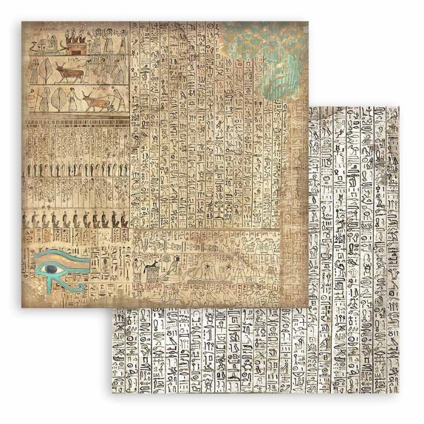 Stamperia - Designpapier "Land of Pharaohs Maxi Background" Paper Pack 12x12 Inch - 10 Bogen
