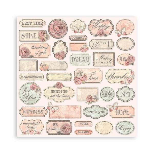 Stamperia - Designpapier "Shabby Rose" Paper Pack 8x8 Inch - 10 Bogen