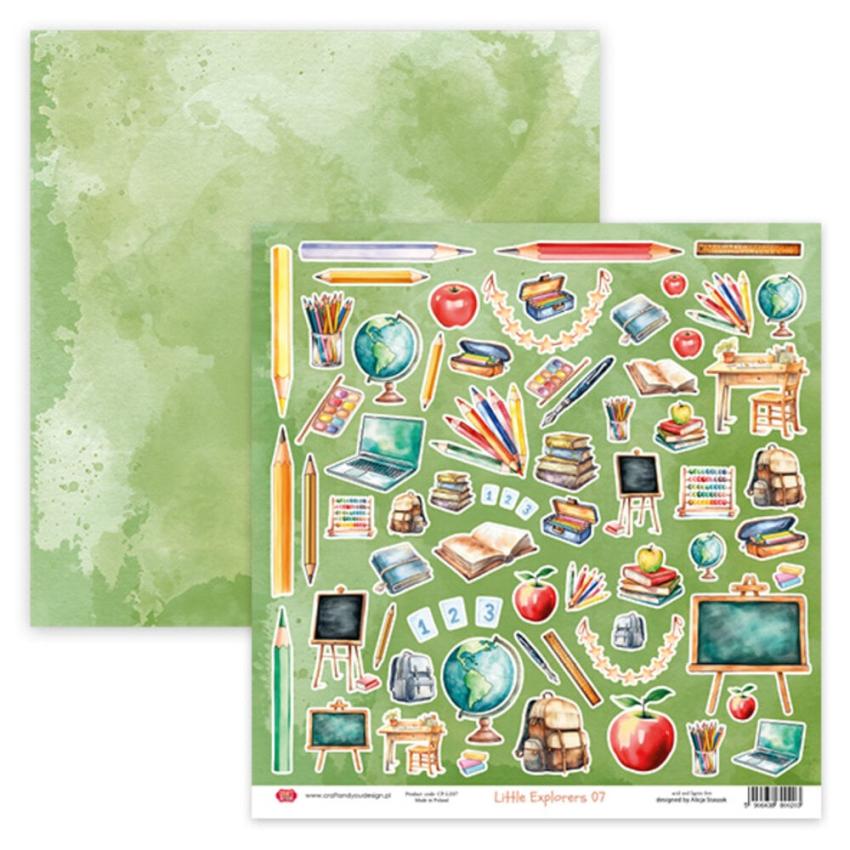 Craft & You Design - Designpapier "Little Explorers" Creative Set 12x12 Inch - 8 Bogen