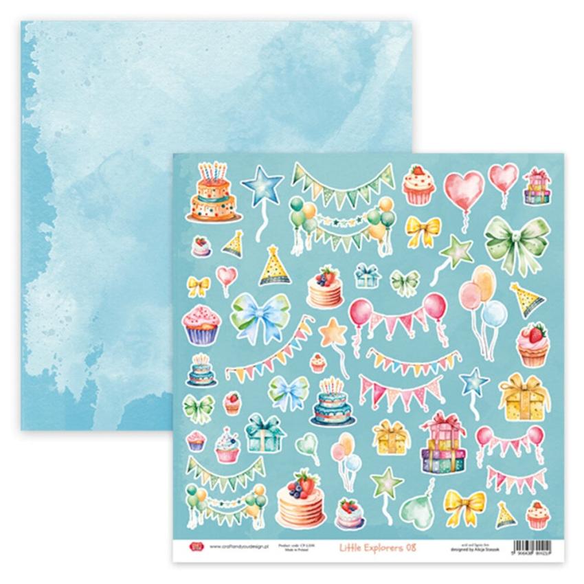 Craft & You Design - Designpapier "Little Explorers" Creative Set 12x12 Inch - 8 Bogen
