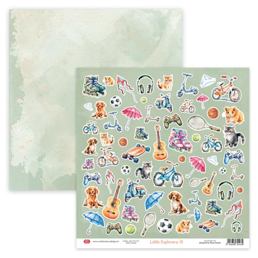 Craft & You Design - Designpapier "Little Explorers" Creative Set 12x12 Inch - 8 Bogen