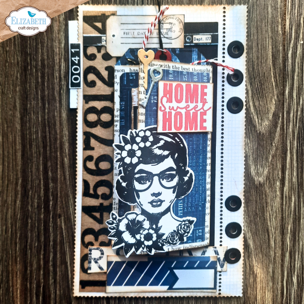 Elizabeth Craft Designs - Stempel & Stanzeschablone "Frida at Home" Stamp & Dies