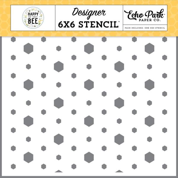 Echo Park - Schablone "Humble Hexagon" Stencil 6x6 Inch