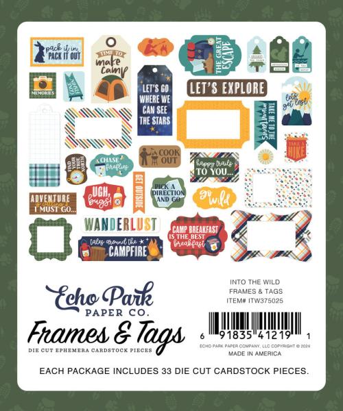 Echo Park - Stanzteile & Anhänger "Into The Wild" Frames & Tags 