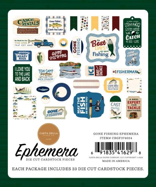 Carta Bella - Stanzteile "Gone Fishing" Ephemera
