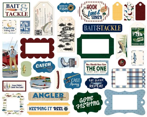 Carta Bella "Gone Fishing" Frames & Tags